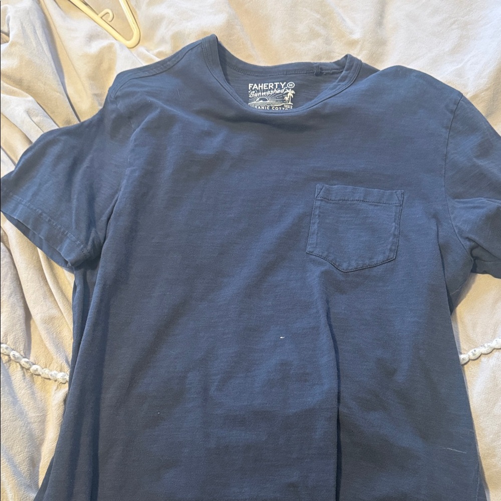Faherty Men's Deep Blue Short Sleeve Tee